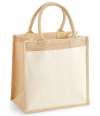 W426 Westford Mill Pocket Jute Midi Tote Bag Natural colour image